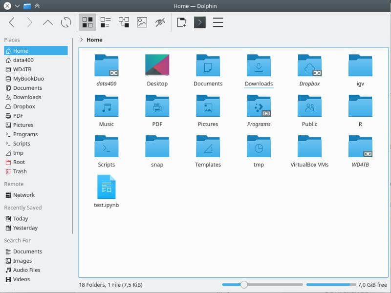 configure Dolphin file manager results