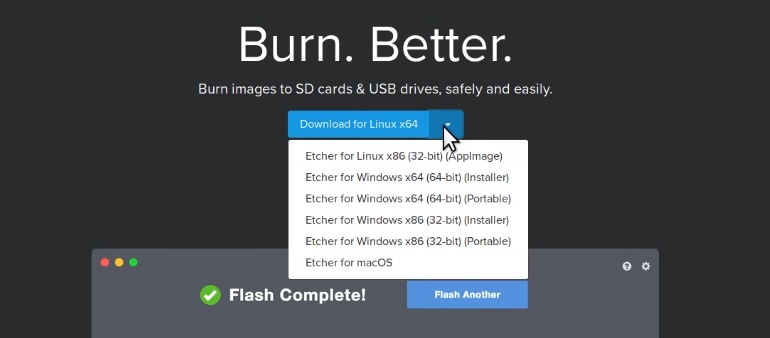 burn iso image to usb in linux