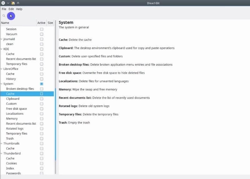 How to clean Arch Linux using Bleachbit