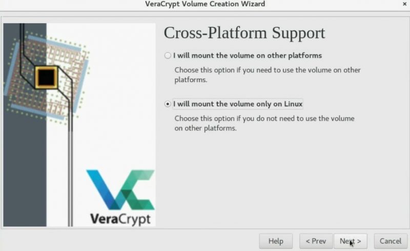 Veracrypt can enable the Cross-platform support