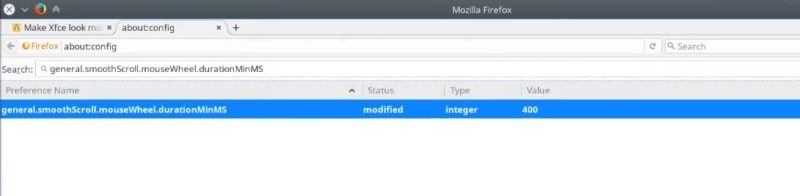 Getting a Firefox smooth scrolling by modifying the settings