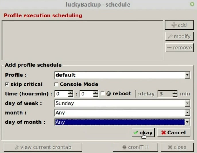 grsync schedule linux