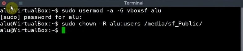 virtualbox shared folder linux permissions