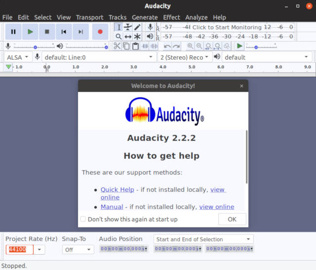 Regular Audacity app in Ubuntu 19.04