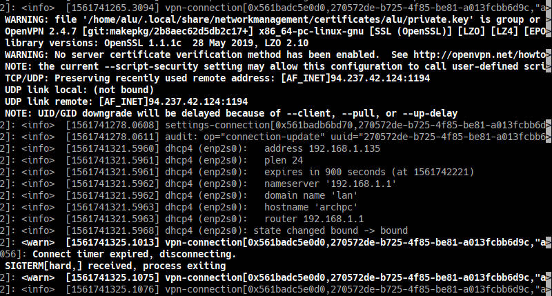 journalctl errors reveal that the TLS certificate is missing