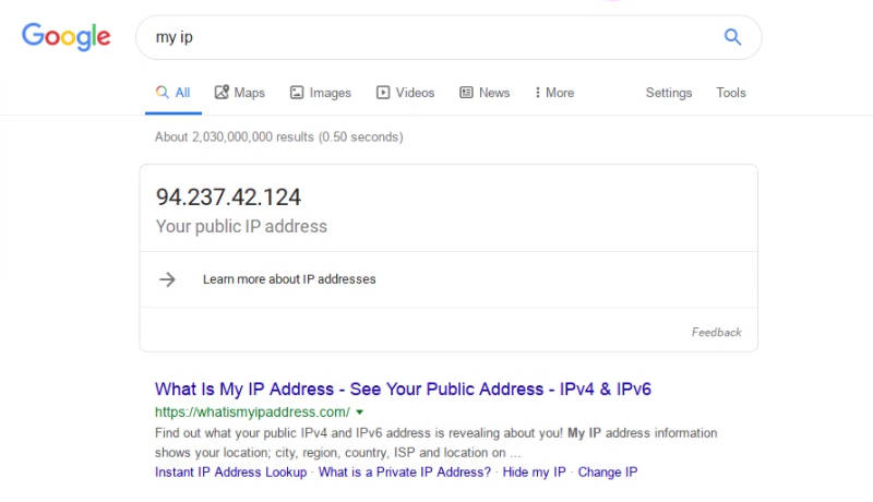 Check your IP address