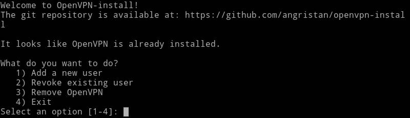 add a new VPN user with openvpn-install.sh