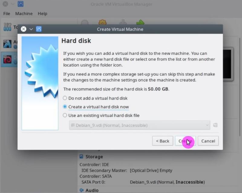 Create an empty virtual disk for Windows 10
