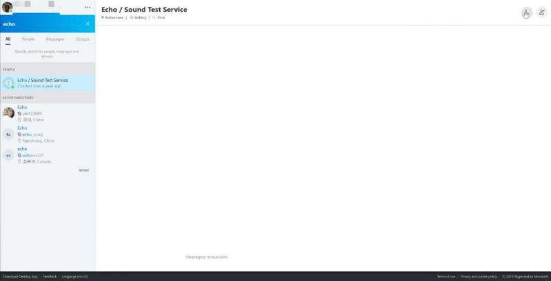 Test the sound on Skype for web