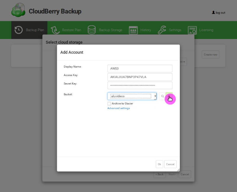 cloudberry backup exclude file