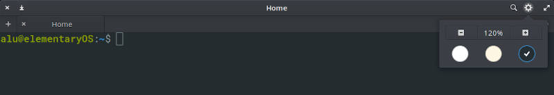 Terminal settings in elementary OS