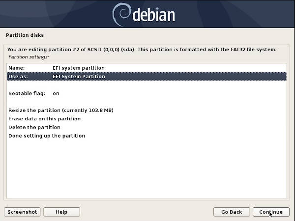 Установка debian на uefi