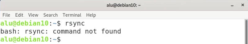 no rsync in Debian 10