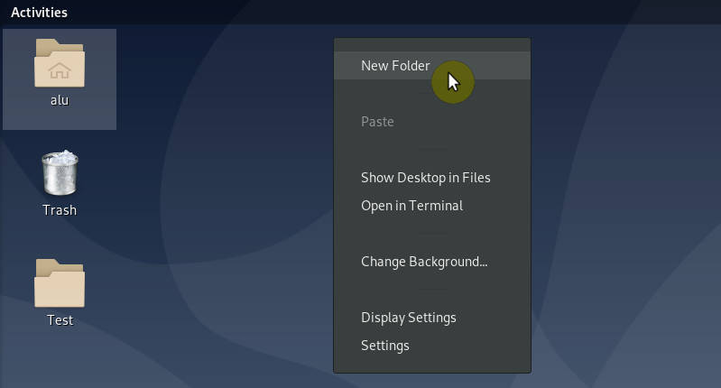 Desktop icons Shell extension is enabled