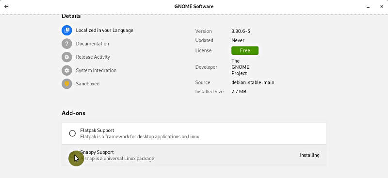 Enable Snap and FlatPak Support in Debian 10