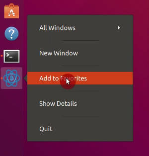 Add to Favorites for custom app in Ubuntu