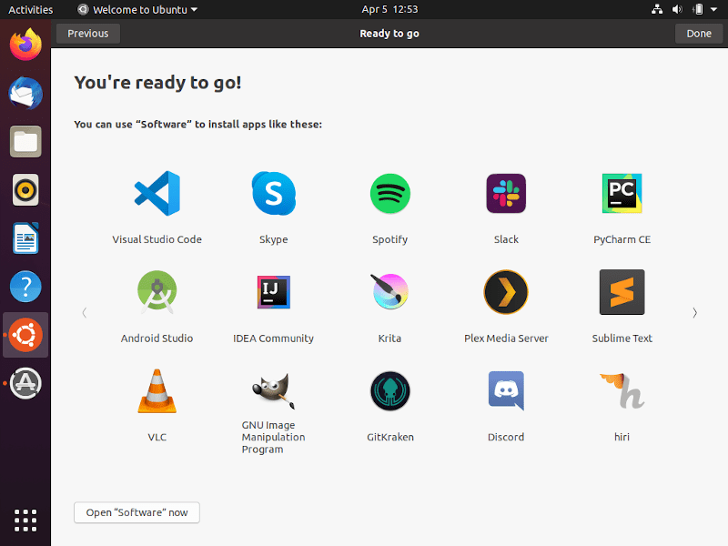 Ubuntu ready to go