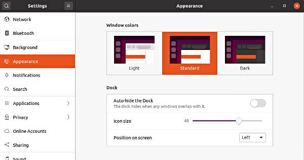 Ubuntu 20.04 default themes