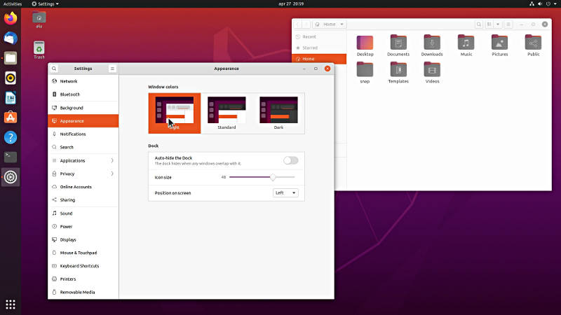 Ubuntu 20.04 light theme