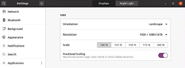 Fractional scaling in Ubuntu