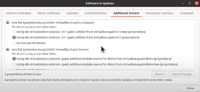 Installing drivers on Ubuntu 20.04/21.04