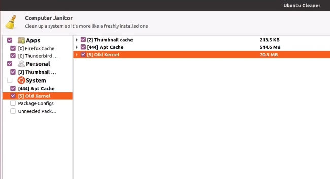 Ubuntu Cleaner on Ubuntu 20.04/21.04