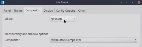 Configured Vblank and compositor to prevent screen tearing in MX Linux