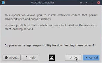Install codecs in MX Linux