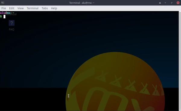 Default terminal's theme on MX Linux