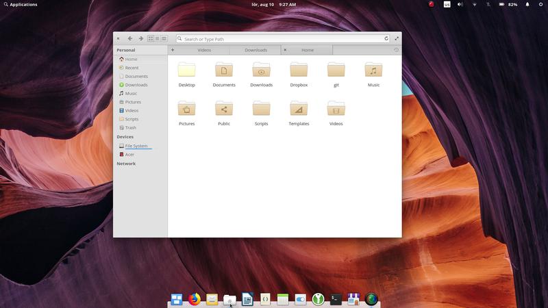 elementaryOS desktop