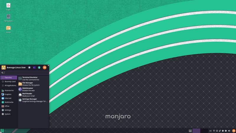 Manjaro XFCE desktop