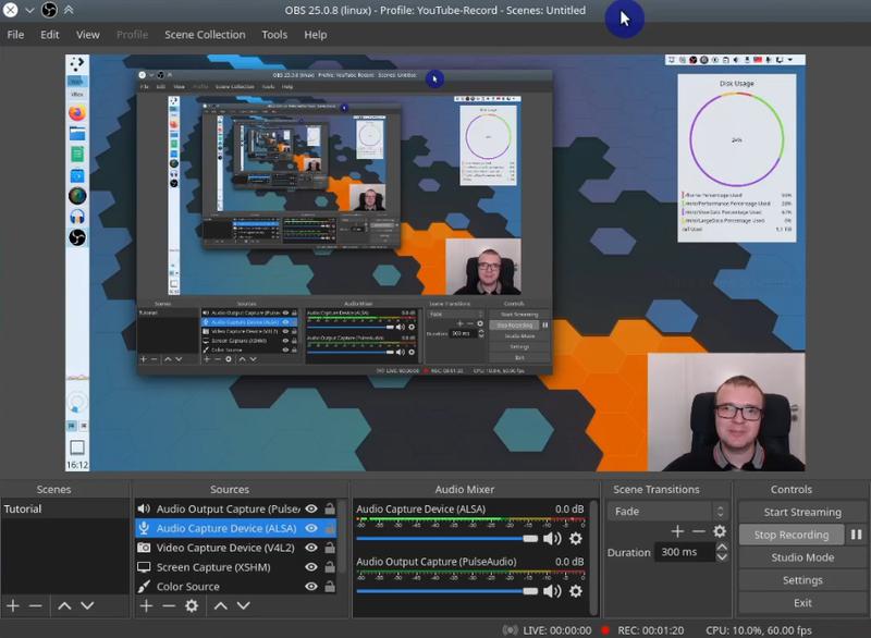 Linux video editing in real time with OBS Studio