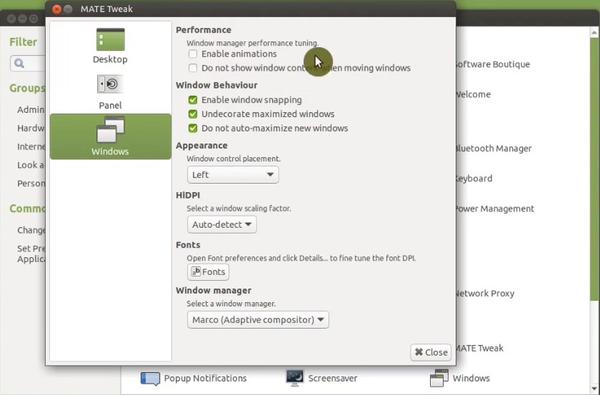 Ubuntu MATE disabling animations