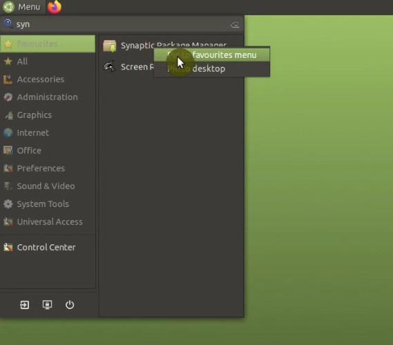 Ubuntu MATE adding favorite apps