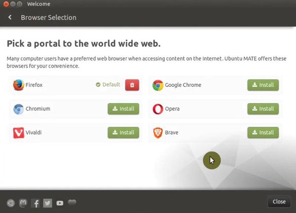 Ubuntu MATE browser picker