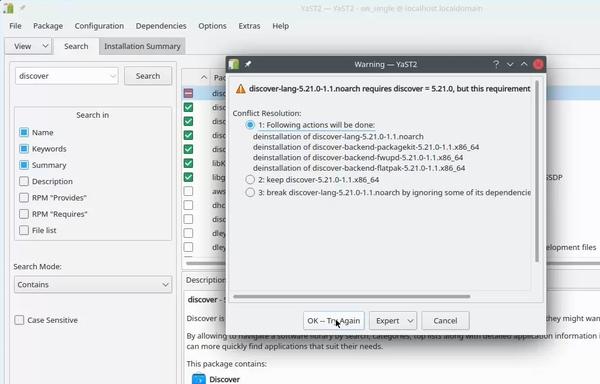OpenSUSE removing
Discover