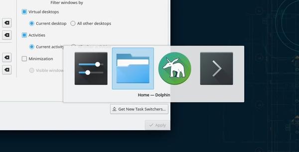OpenSUSE setting icons task
switcher