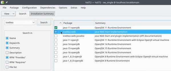 OpenSUSE installing Java programming
language