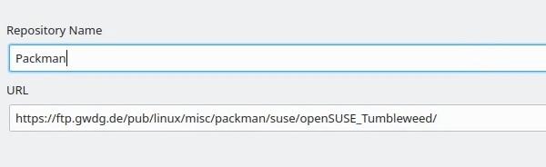 OpenSUSE adding Packman community
repository