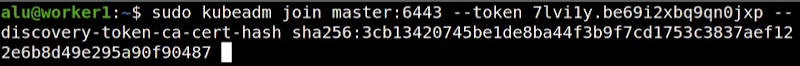 kubeadm join command