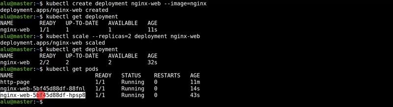 Kubernetes scaling deployment by creating 2 replicas