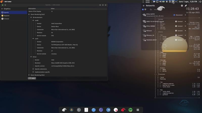 Garuda KDE Multimedia hardware
information