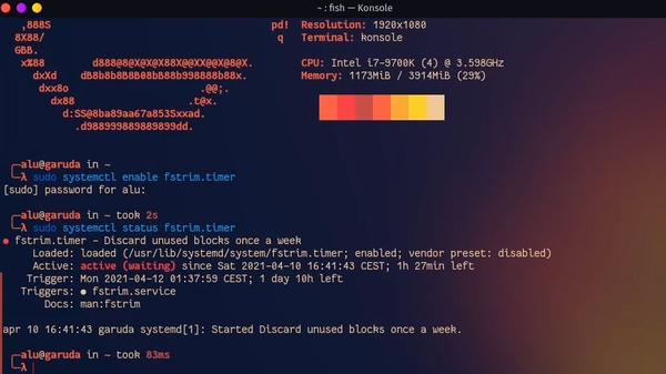 Enabling SSD TRIM on Garuda Linux