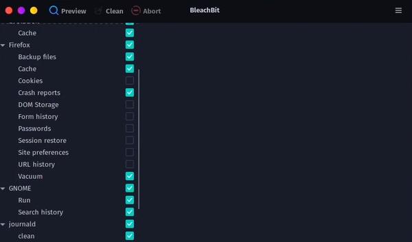 Bleachbit on Garuda Linux