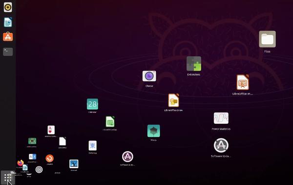 Ubuntu 21.04 menu glitch