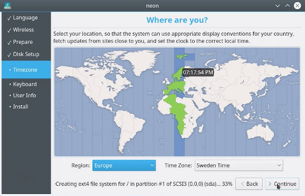 KDE Neon installer