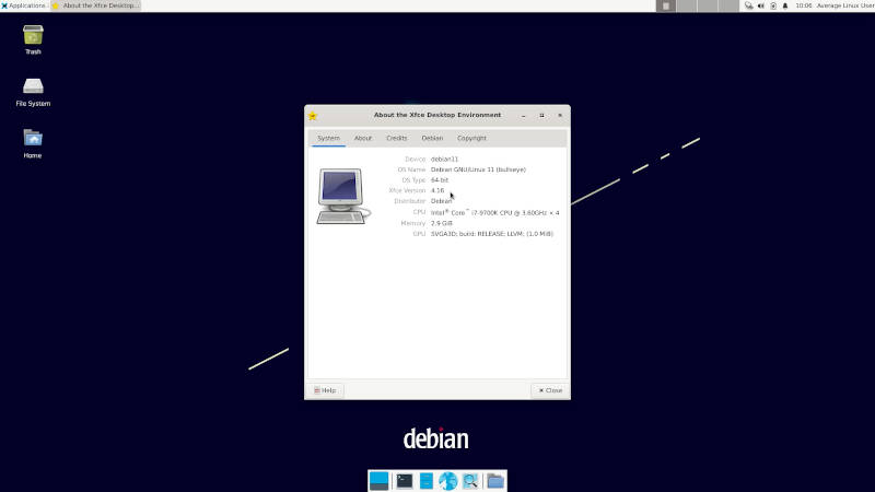 Debian 11 настройка xfce