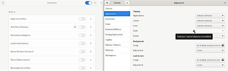 Tweaks and Extensions in Debian 11