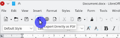 Export LibreOffice document as PDF
