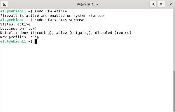 Firewall on Debian 11